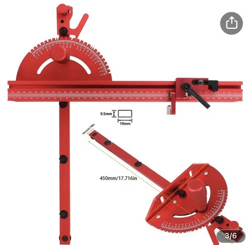 Red aluminium table saw - aluminium,